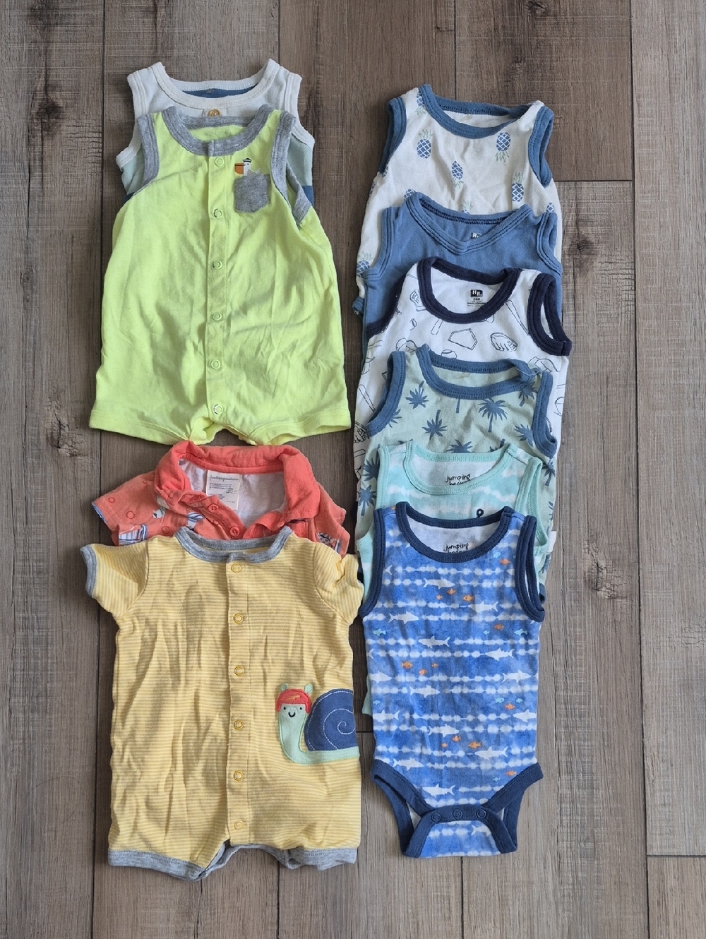 jumping beans, First Impressions Bundle Of 10 Summer Onesies , 0-3 Months